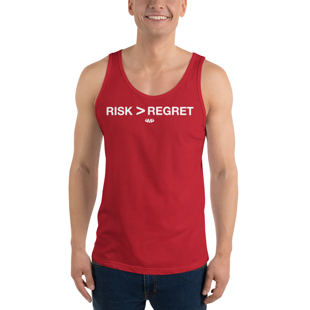 Risk > Regret Men’s Staple Tank Top | Bella + Canvas 3480