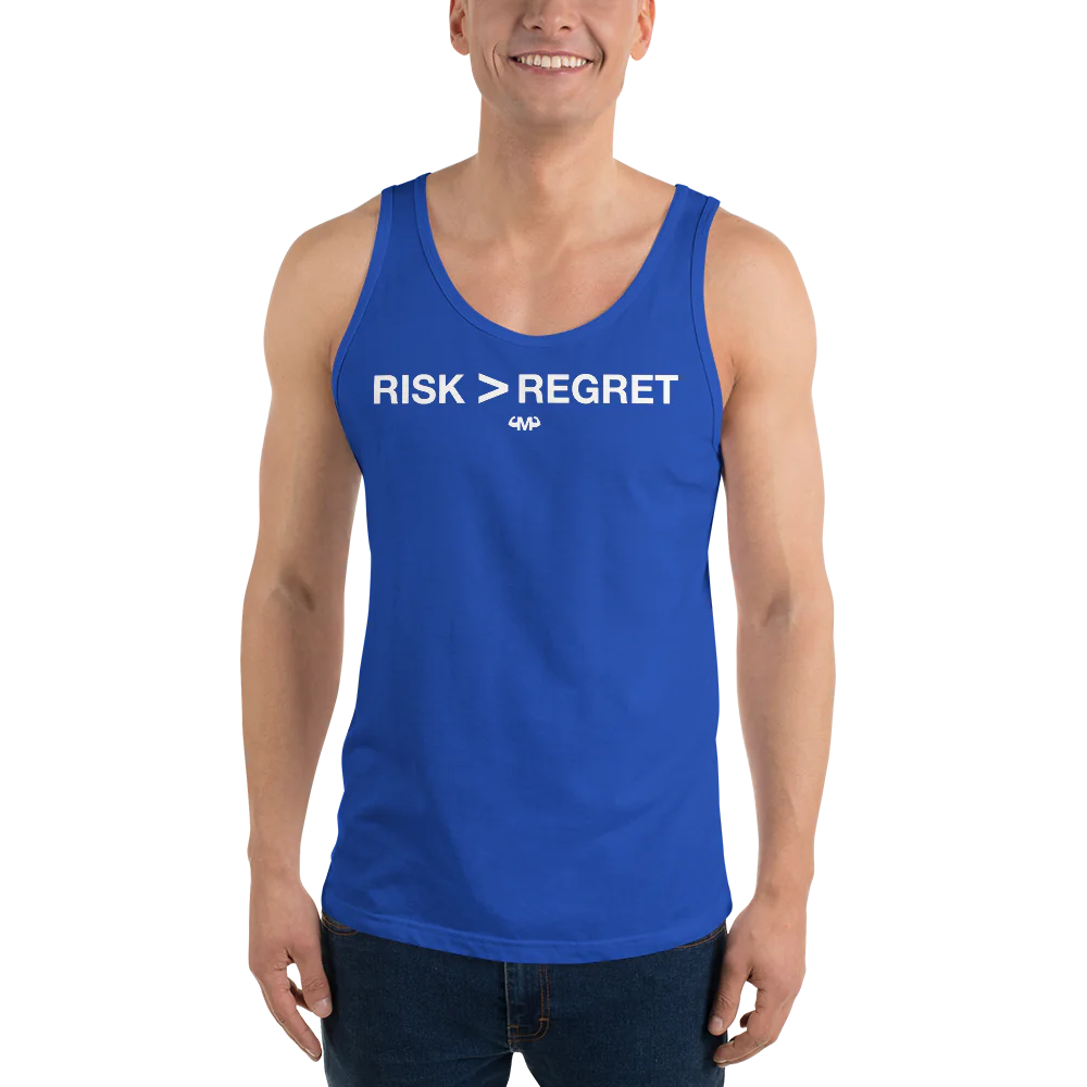 Risk > Regret Men’s Staple Tank Top | Bella + Canvas 3480