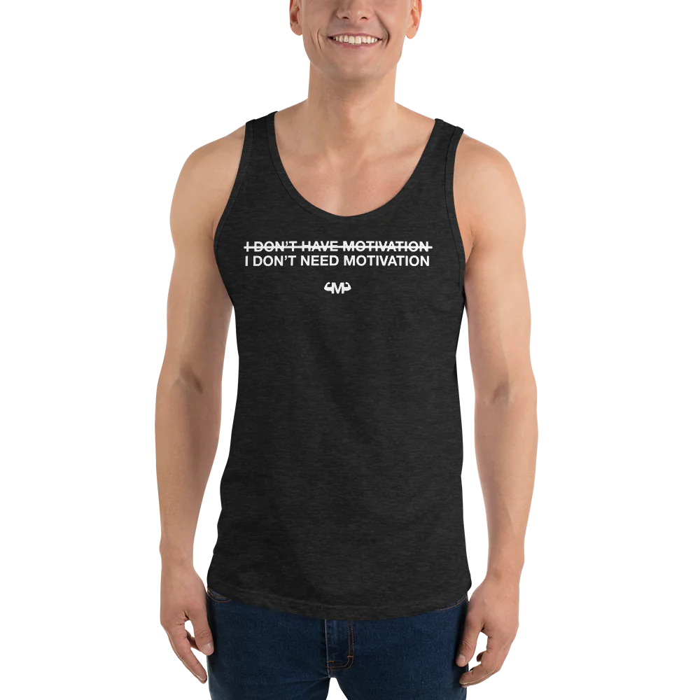 I Don't Need Motivation Men’s Staple Tank Top | Bella + Canvas 3480