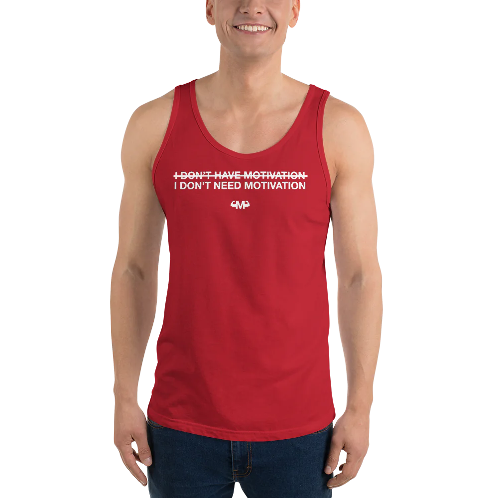 I Don't Need Motivation Men’s Staple Tank Top | Bella + Canvas 3480