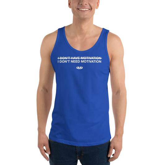 I Don't Need Motivation Men’s Staple Tank Top | Bella + Canvas 3480