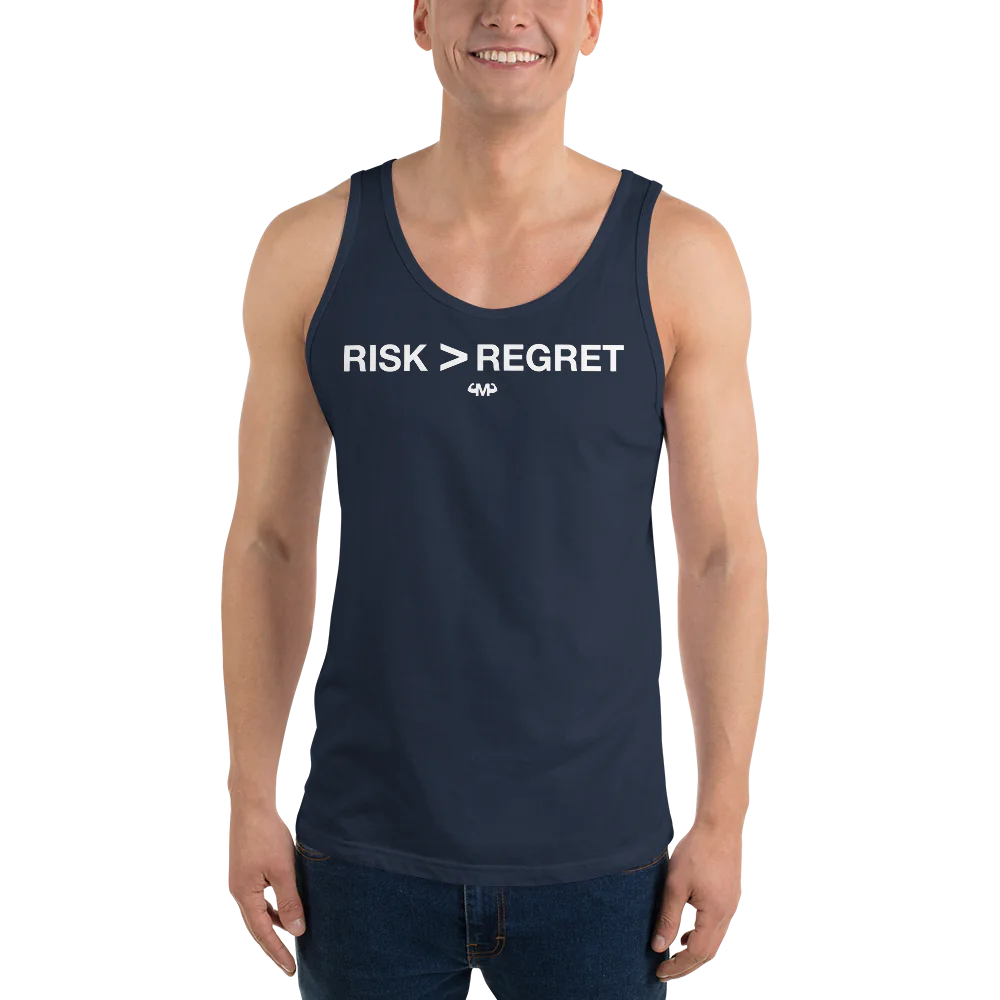 Risk > Regret Men’s Staple Tank Top | Bella + Canvas 3480