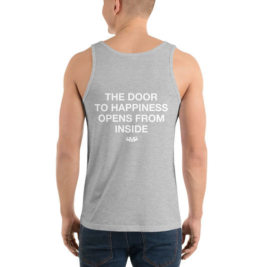Door To Happiness Men’s Staple Tank Top | Bella + Canvas 3480