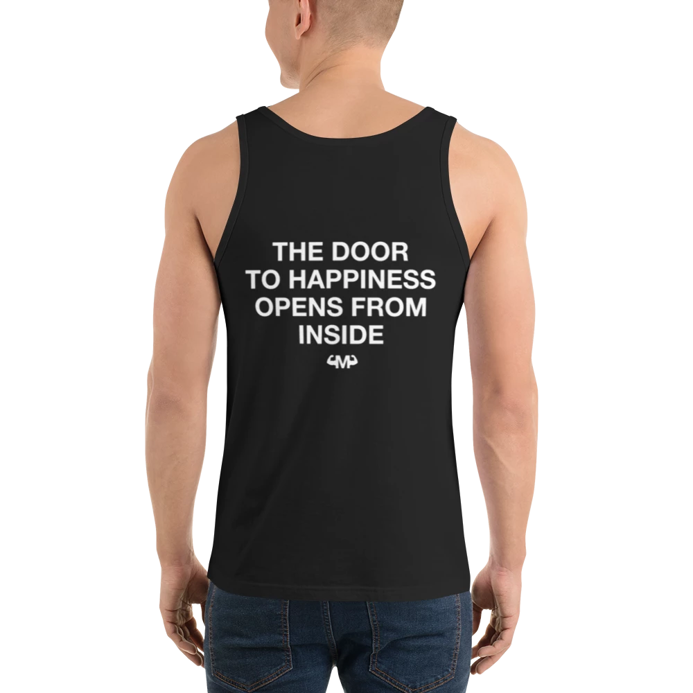 Door To Happiness Men’s Staple Tank Top | Bella + Canvas 3480